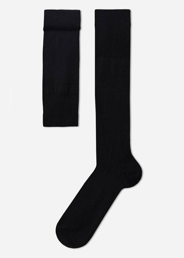 Calzedonia Long with Cashmere Uomo Calzini Nere | IT2787SO