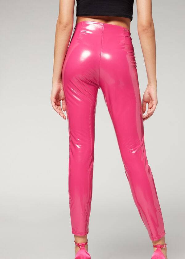 Calzedonia Magro in Thermal Vinyl Donna Pantaloni Rosa | IT2739GL