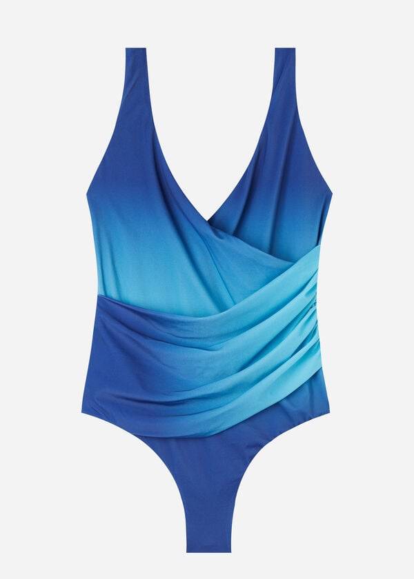 Calzedonia One Piece Denver Donna Costumi Da Bagno Blu | IT2158EX