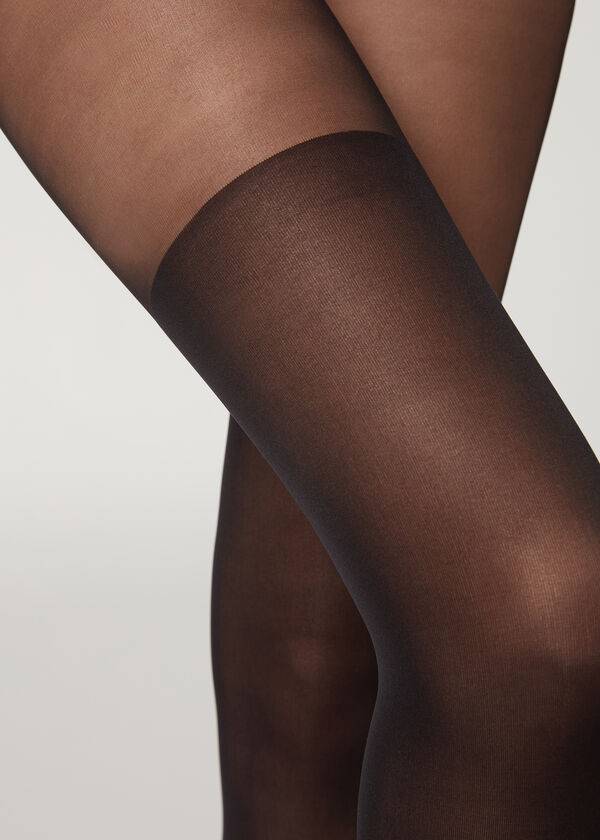 Calzedonia Over-The-Knee Sheer Donna Collant Nere | IT1225YU