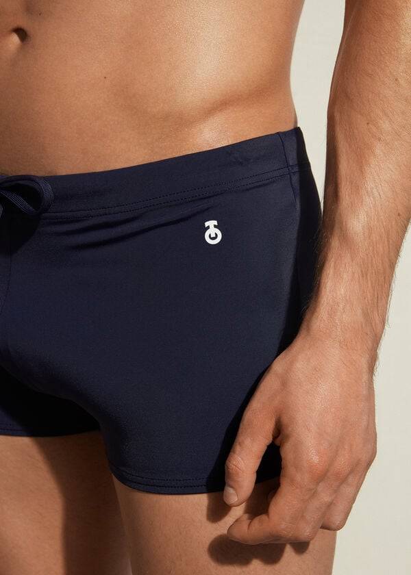 Calzedonia Panama Uomo Costume Da Bagno Blu Marino | IT2922QZ