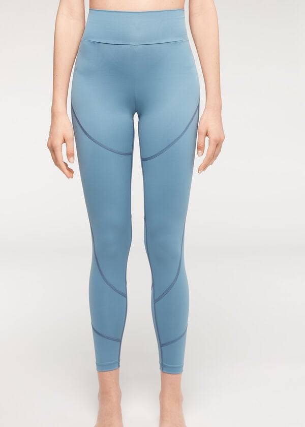 Calzedonia Performance Ginnastica Donna Leggings Blu | IT2669FM