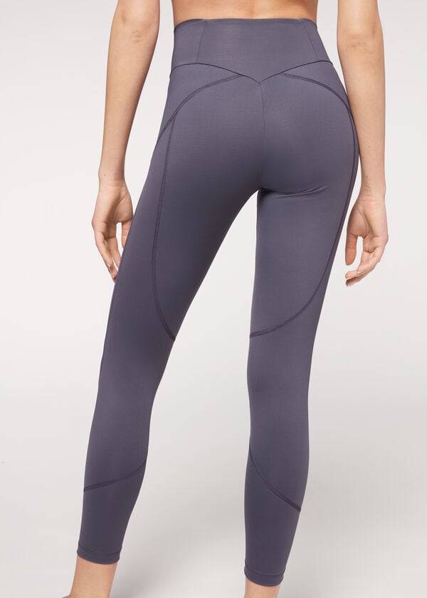 Calzedonia Performance Ginnastica Donna Leggings Blu Marino | IT2670DN