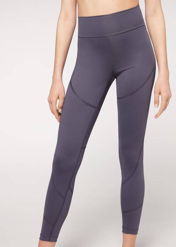 Calzedonia Performance Ginnastica Donna Leggings Blu Marino | IT2670DN