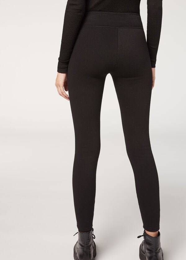 Calzedonia Plush Ultra Thermal Donna Leggings Nere | IT2672AP