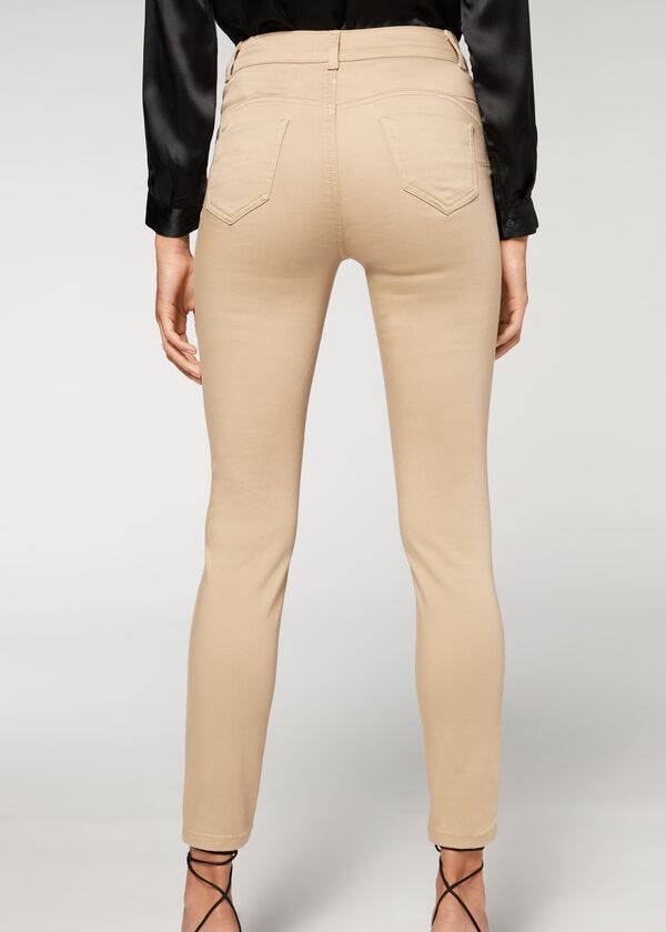 Calzedonia Push-up and soft touch Donna Jeans Beige | IT2606YU