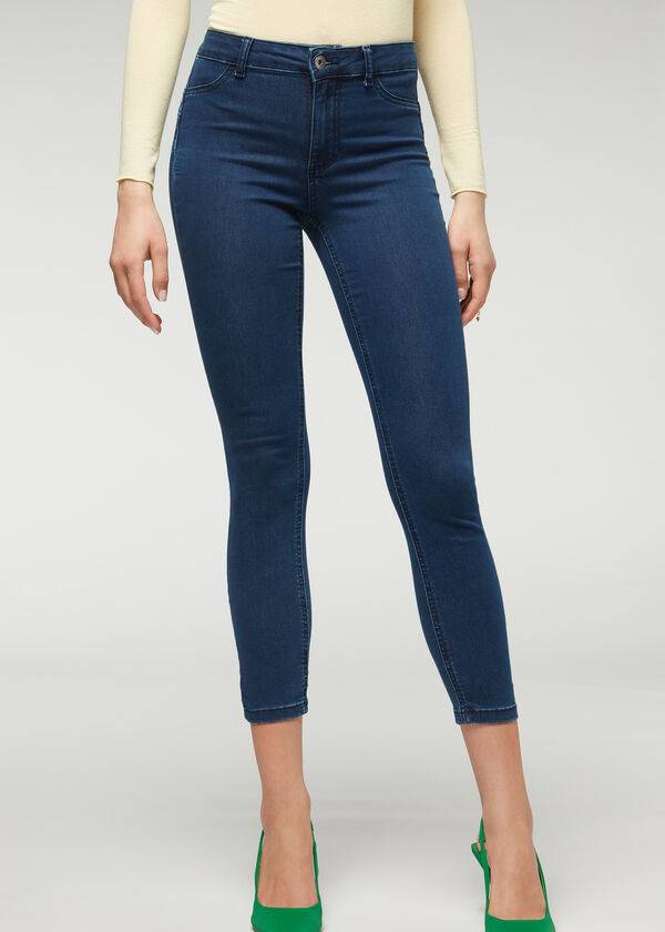 Calzedonia Push-up and soft touch Donna Jeans Blu Marino | IT2609EX