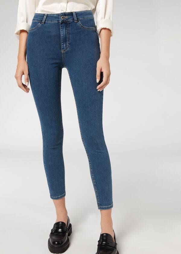 Calzedonia Push-up and soft touch Donna Jeans Blu | IT2610WY