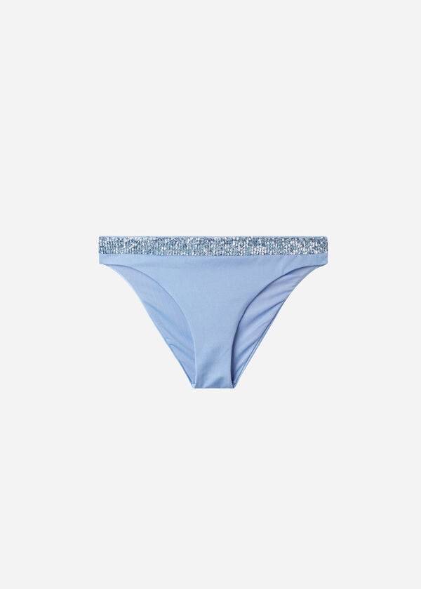 Calzedonia Sequined Cannes Donna Slip Bikini Blu | IT1535RW