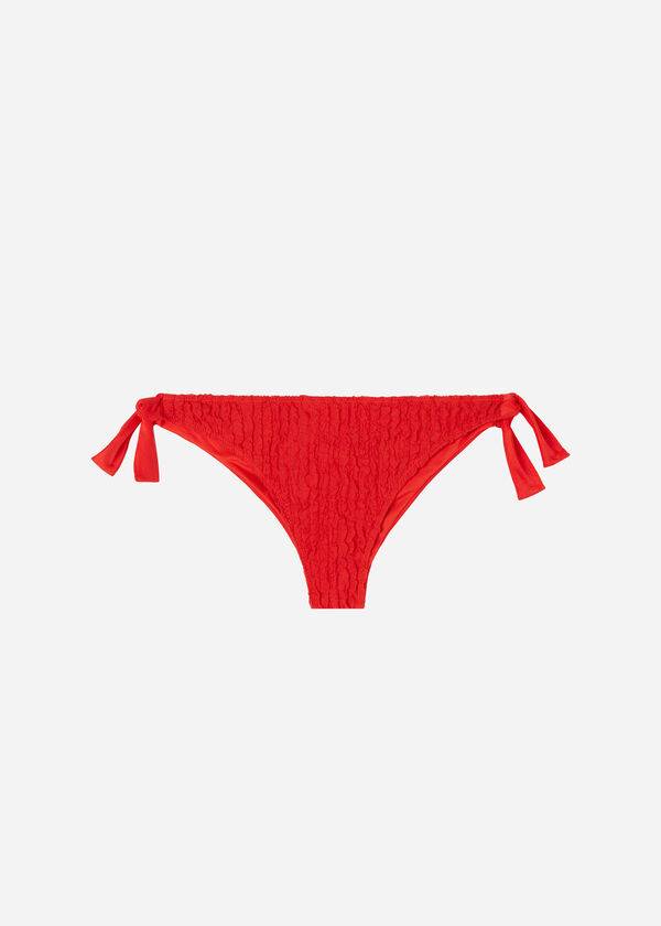 Calzedonia Side Tie Brazilian Marrakech Donna Slip Bikini Rosse | IT1560EX