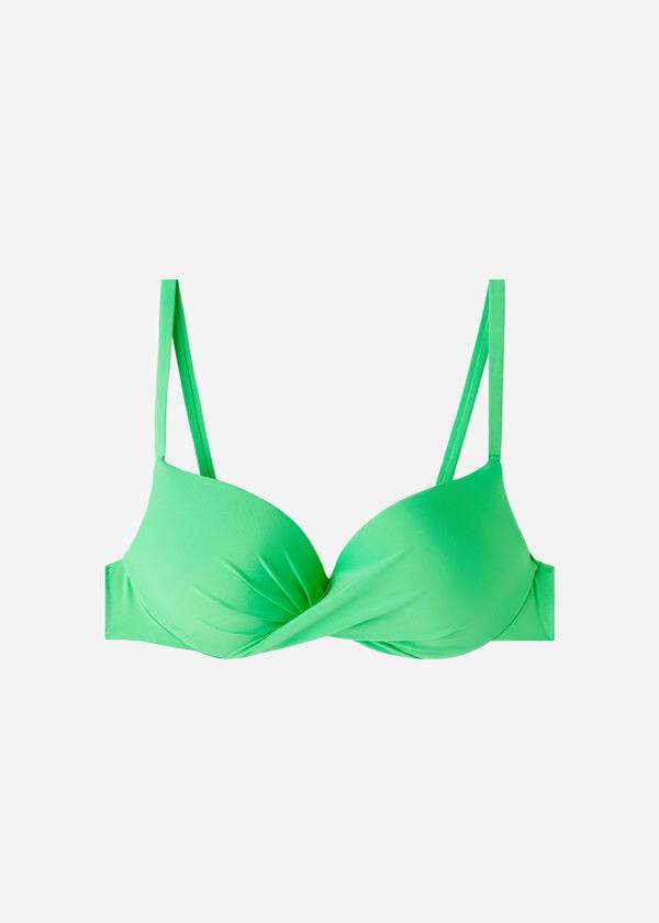 Calzedonia Soft Graduated Super Imbottito Push-up Indonesia Eco Donna Top Bikini Verdi | IT1962GL