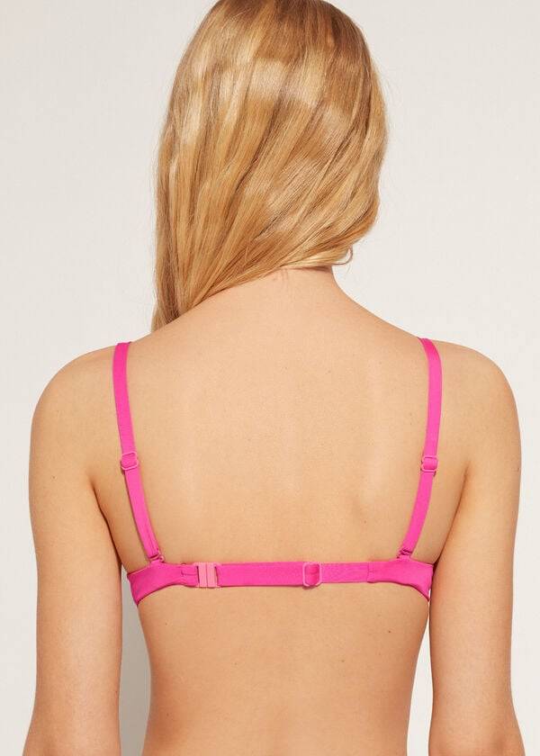 Calzedonia Soft Graduated Super Imbottito Push-up Indonesia Eco Donna Top Bikini Rosa | IT1963HK