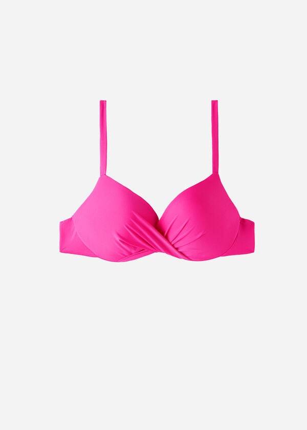 Calzedonia Soft Graduated Super Imbottito Push-up Indonesia Eco Donna Top Bikini Rosa | IT1963HK