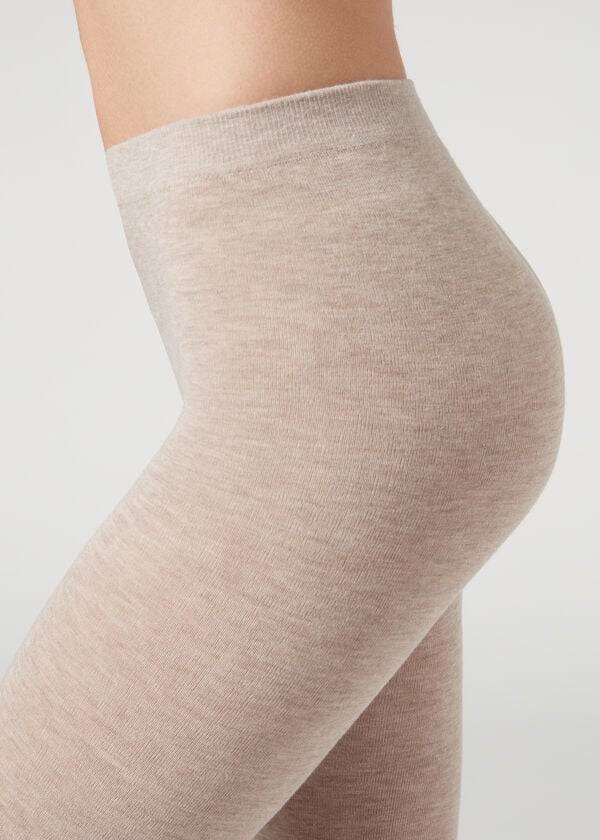 Calzedonia Soft Modal and Cashmere Blend Opaque Donna Collant Beige | IT1061BC