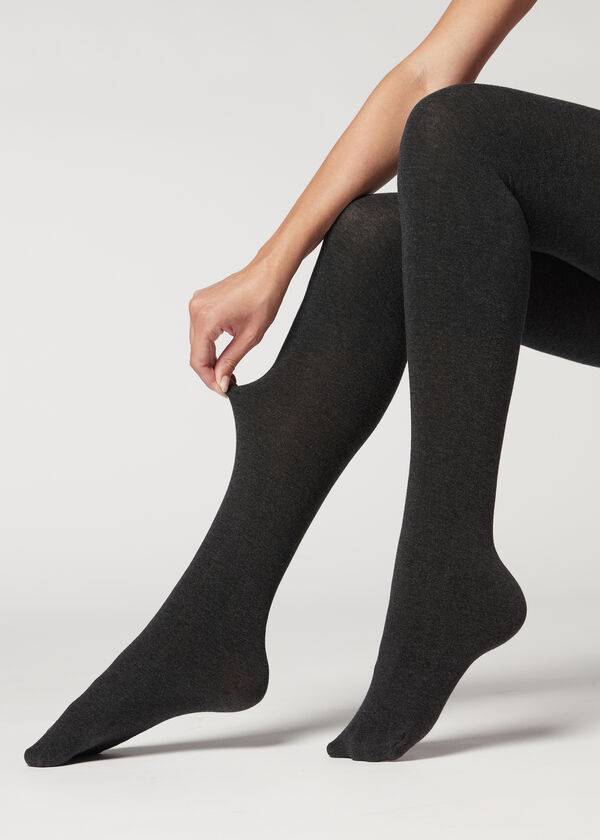 Calzedonia Soft Modal and Cashmere Blend Opaque Donna Collant Taupe | IT1064QZ