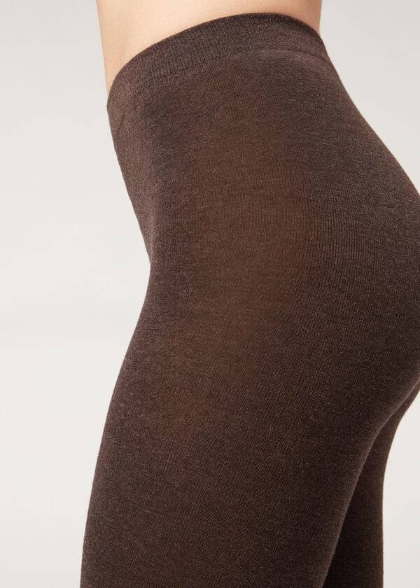 Calzedonia Soft Modal and Cashmere Blend Opaque Donna Collant Marroni | IT1065WY