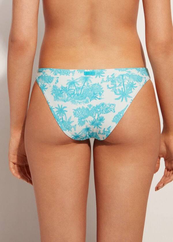 Calzedonia Sorrento Donna Slip Bikini Blu | IT1575KI