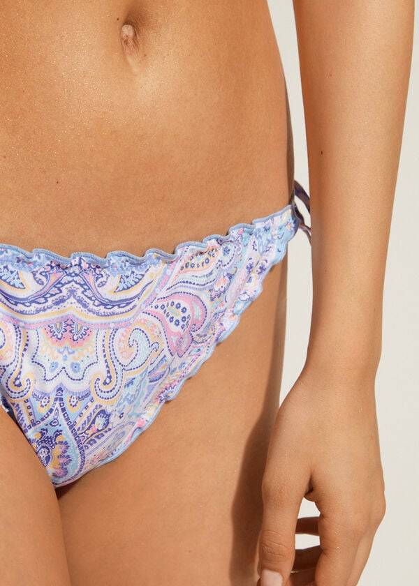 Calzedonia String Amalfi Donna Slip Bikini Blu | IT1577ZG