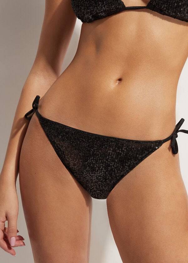 Calzedonia String Cannes Donna Slip Bikini Nere | IT1585WY