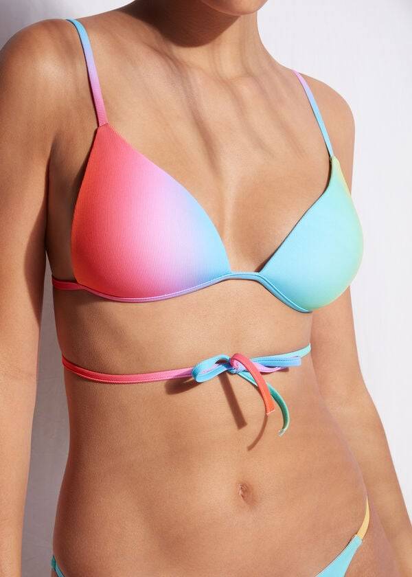 Calzedonia String Triangle Swimsuit Barcellona Donna Top Bikini Colorate | IT1973MA