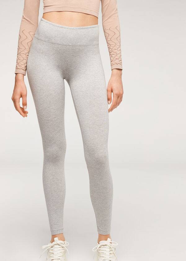 Calzedonia Supima Cotone Donna Leggings Grigie | IT2695GL