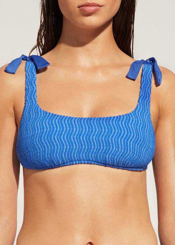 Calzedonia Tank Mykonos Donna Top Bikini Blu | IT1985SO