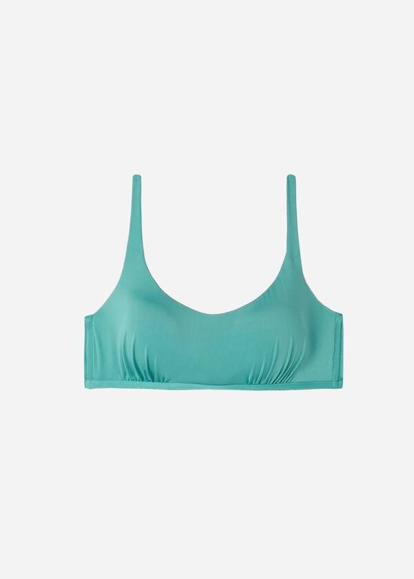 Calzedonia Tank Stile Indonesia Eco Donna Top Bikini Verde Acqua | IT1991KI