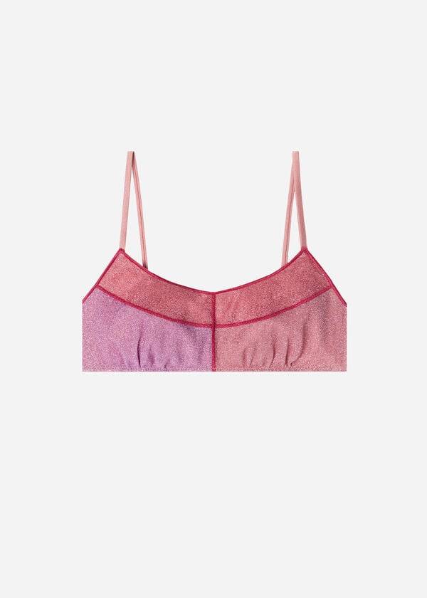 Calzedonia Tank Stile Lamé Lisbona Donna Top Bikini Rosa | IT1997BC