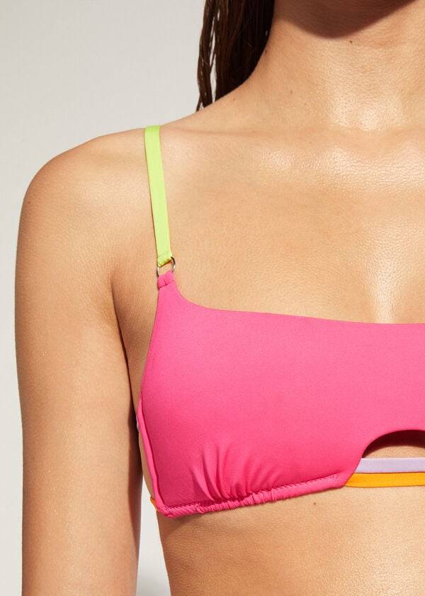 Calzedonia Tank Tokyo Eco Donna Top Bikini Rosa | IT2003RW