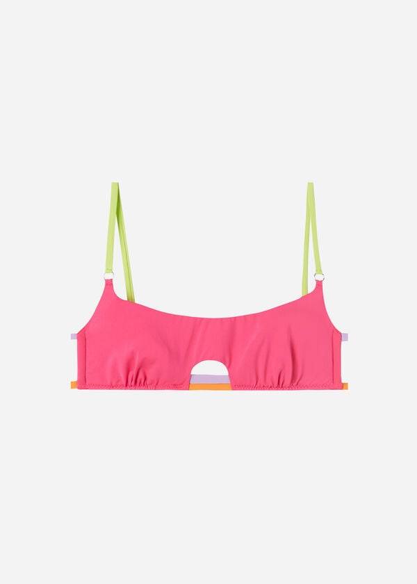 Calzedonia Tank Tokyo Eco Donna Top Bikini Rosa | IT2003RW