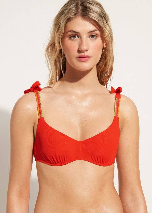 Calzedonia Tank-style Berlino Donna Top Bikini Rosse | IT2005YU