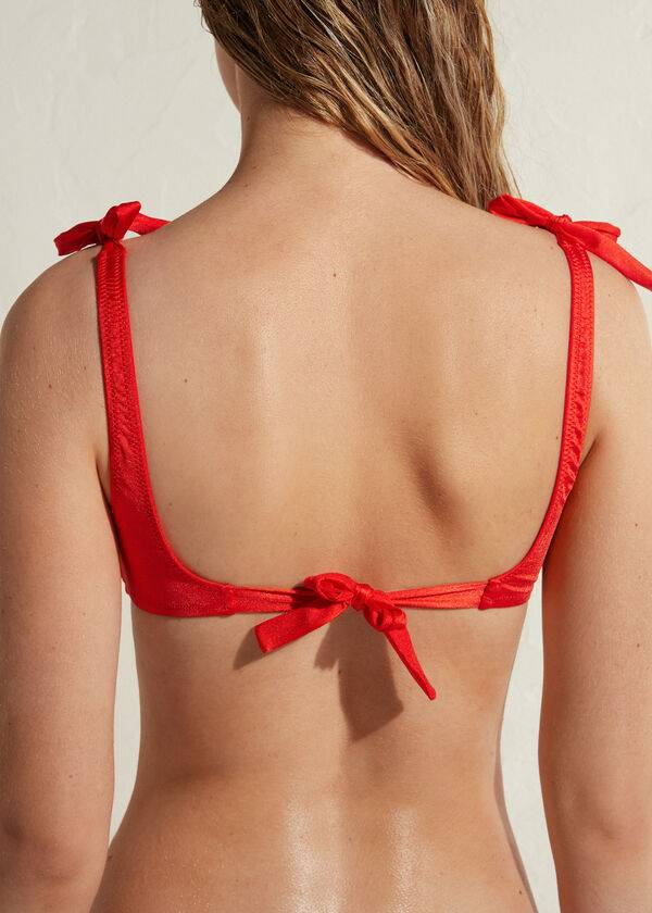 Calzedonia Tank-style Marrakech Donna Top Bikini Rosse | IT2014GL