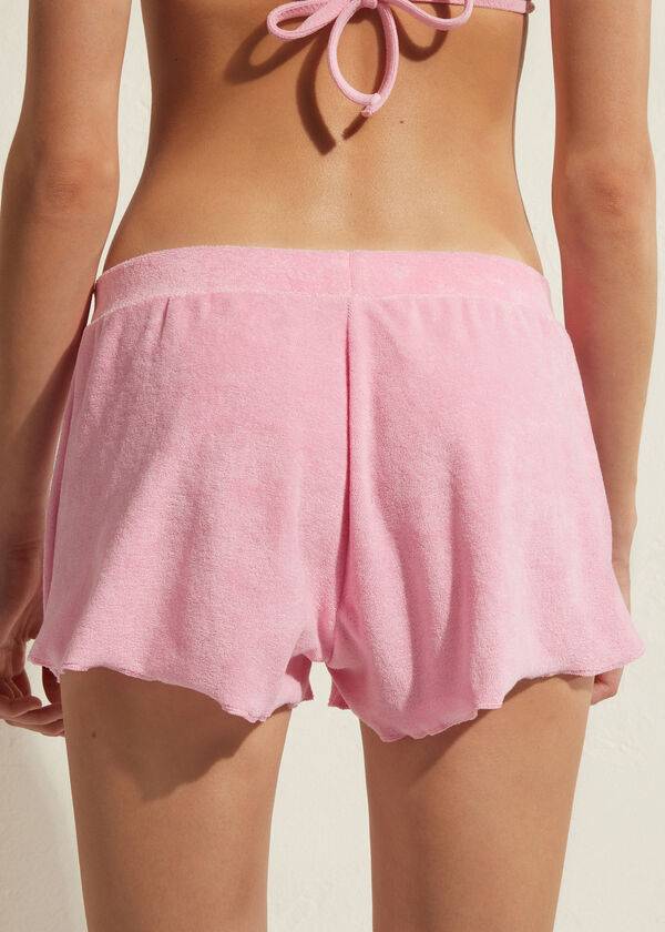 Calzedonia Terrycloth Shorts Donna Cover Ups Rosa | IT2151CE