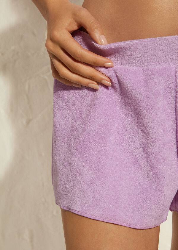 Calzedonia Terrycloth Shorts Donna Cover Ups Viola | IT2152VD