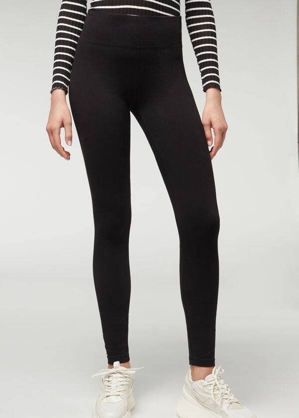 Calzedonia Thermal Donna Leggings Nere | IT2697DN