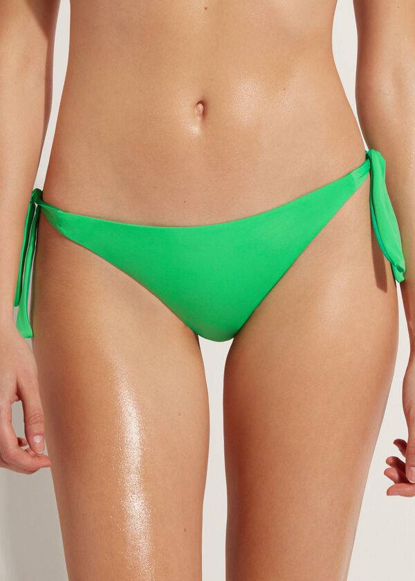 Calzedonia Tied Indonesia Eco Donna Slip Bikini Verdi | IT1649FM