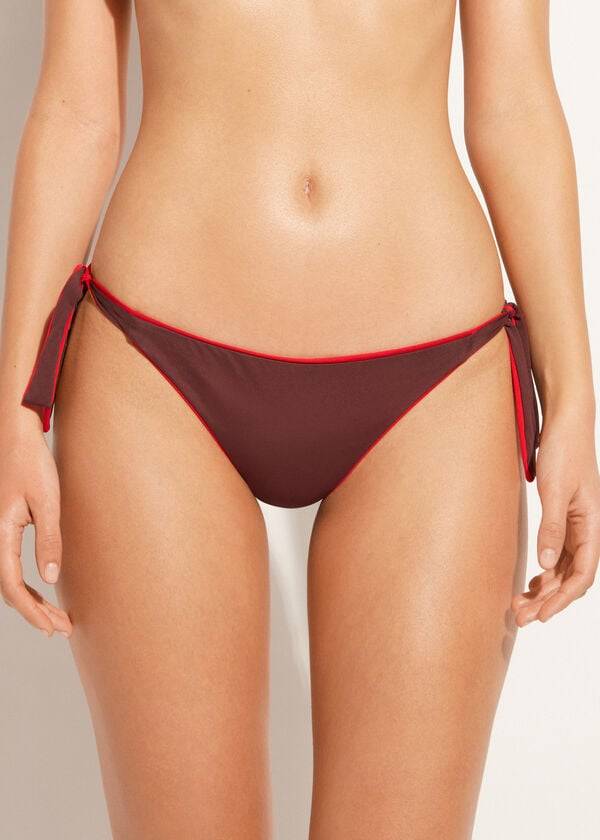 Calzedonia Tied Indonesia Eco Donna Slip Bikini Rosse | IT1652JJ