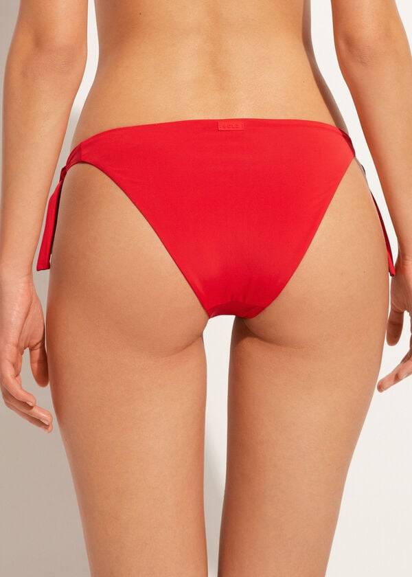 Calzedonia Tied Indonesia Eco Donna Slip Bikini Rosse | IT1652JJ