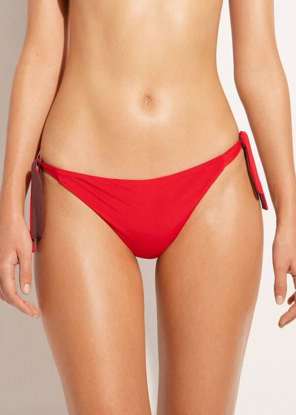 Calzedonia Tied Indonesia Eco Donna Slip Bikini Rosse | IT1652JJ