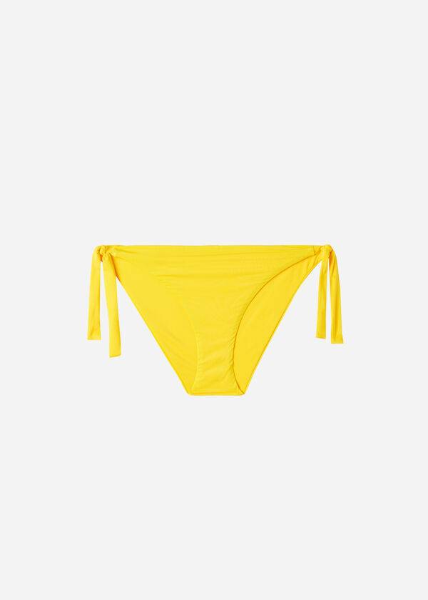 Calzedonia Tied Indonesia Eco Side tie Donna Slip Bikini Gialle | IT1653KI