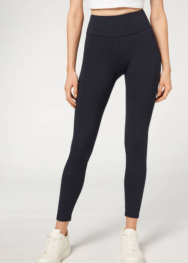 Calzedonia Total Shaper Donna Leggings Blu | IT2703UT