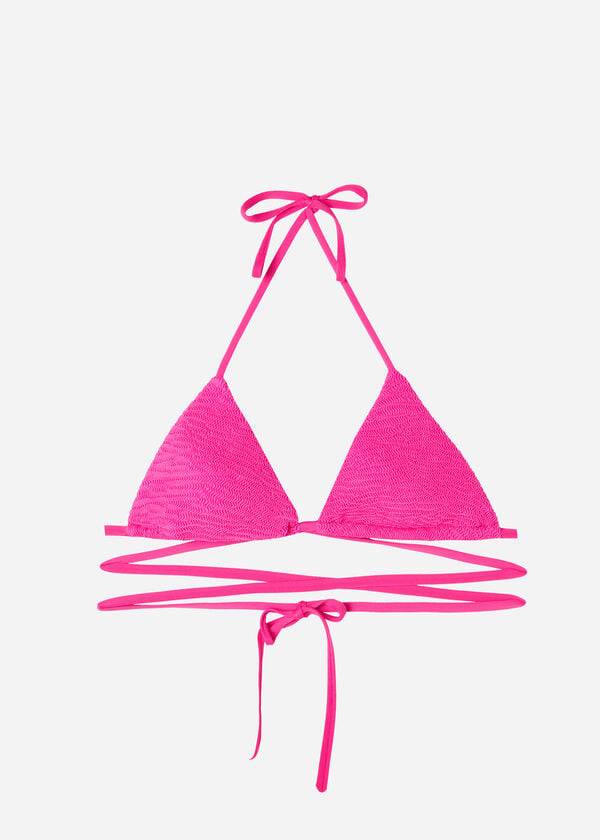 Calzedonia Triangle Ciabatte String Miami Donna Top Bikini Rosa | IT2020XF