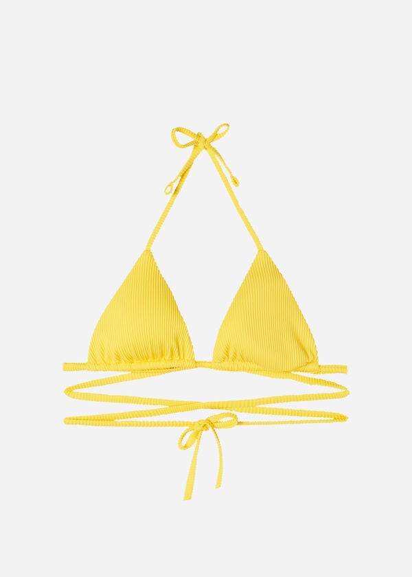 Calzedonia Triangle Ciabatte String New York Donna Top Bikini Gialle | IT2021CE