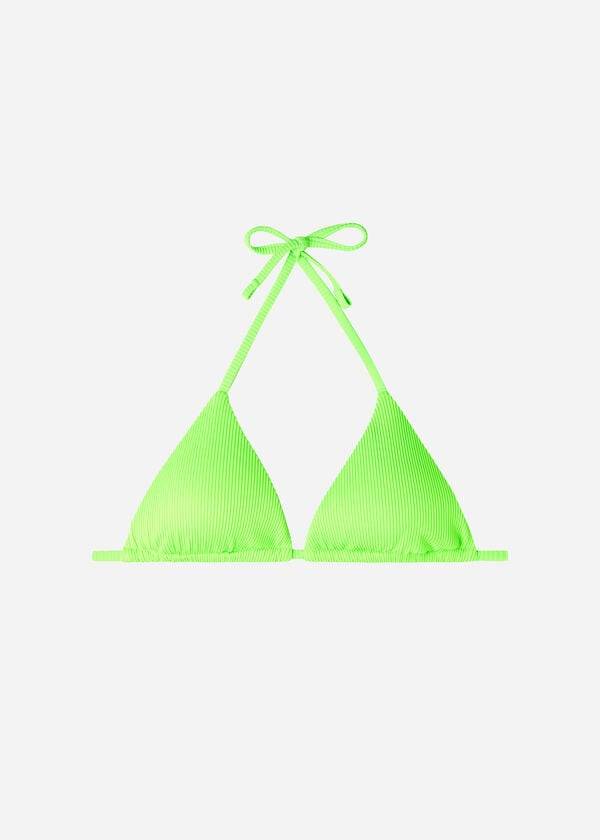 Calzedonia Triangle Ciabatte String New York Donna Top Bikini Verdi | IT2022VD