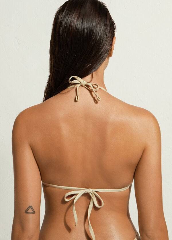 Calzedonia Triangle String Abu Dhabi Donna Top Bikini Oro | IT2024NB