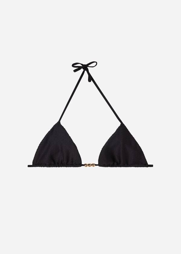 Calzedonia Triangle String Casablanca Donna Top Bikini Nere | IT2029RW