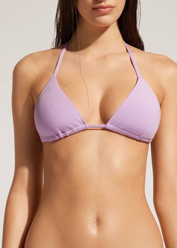 Calzedonia Triangle String Indonesia Eco Donna Top Bikini Viola | IT2036AP