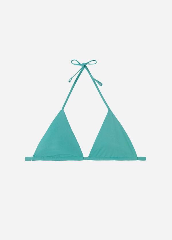 Calzedonia Triangle String Indonesia Eco Donna Top Bikini Verde Acqua | IT2037SO