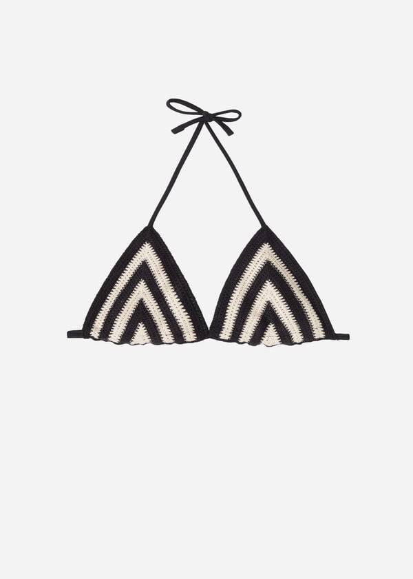 Calzedonia Triangle String Mumbai Donna Top Bikini Nere Beige | IT2053WY