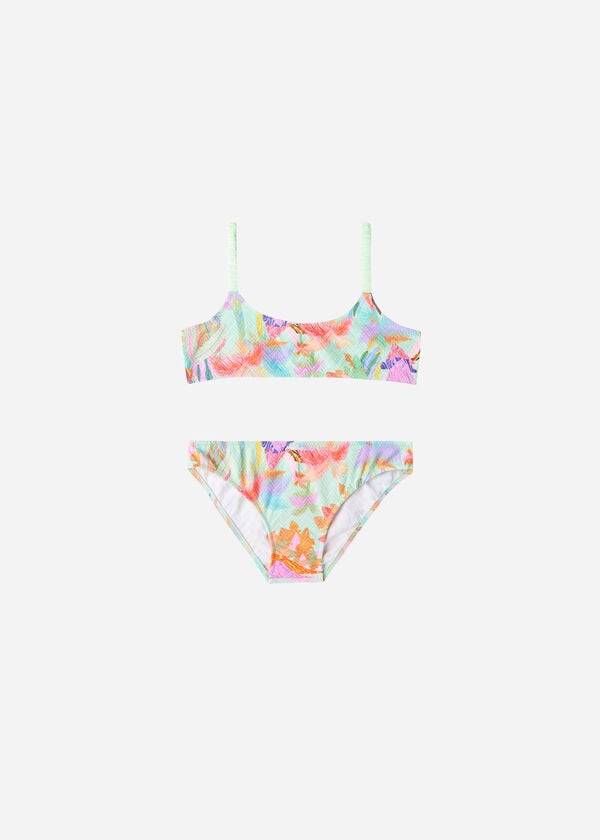 Calzedonia Two-Piece Tahiti Bambino Costumi Da Bagno Verdi | IT3076UT